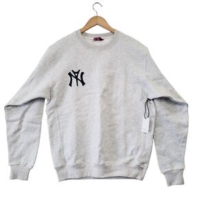 Praying NY Eiffel Tower Logo Sweatshirt Heather Grey Mens Large Streetwear NEW